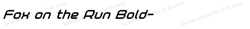 Fox on the Run Bold字体转换